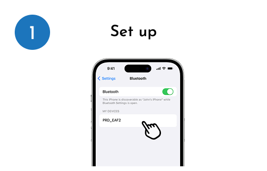 Prox PRD - pair PRD to phone via Bluetooth